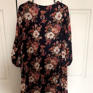 Lulu’s Mid Length Long Sleeve Floral Dress